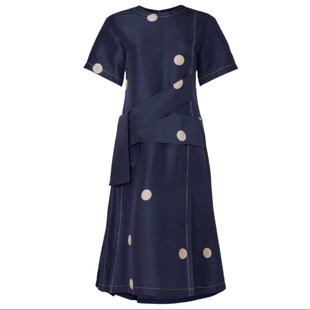 3.1 Phillip Lim Polka Dot Cross Strapped Dress, Sz 4